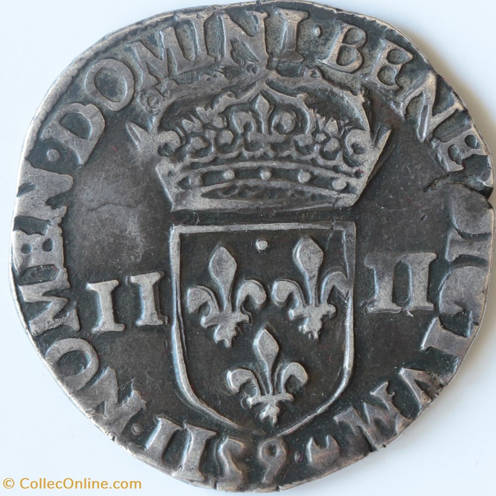 monnaies europe medievale france royales quart ecu 1581 9
