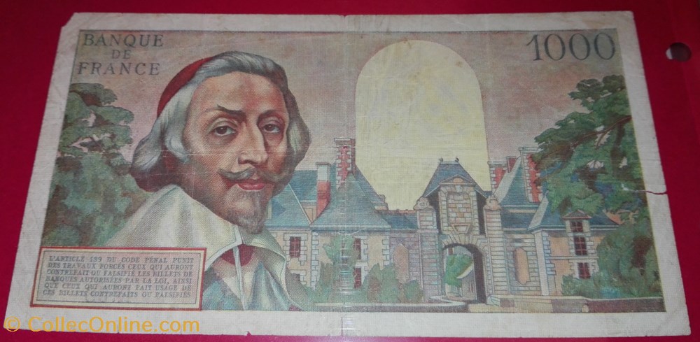 billets 1000 francs richelieu
