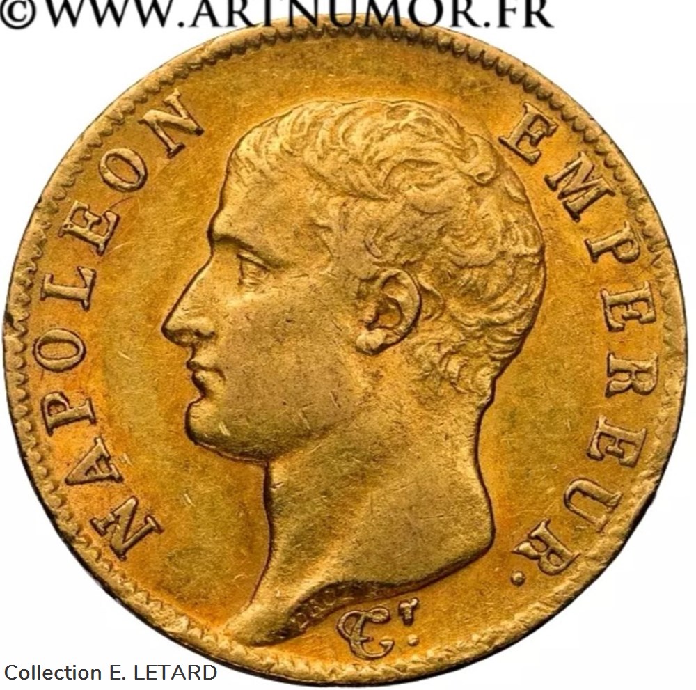 Napoléon Ier - 20 Francs Tête nue - Calendrier grégorien monnaies monde france napoleon ier 20 francs tete nue calendrier gregorien