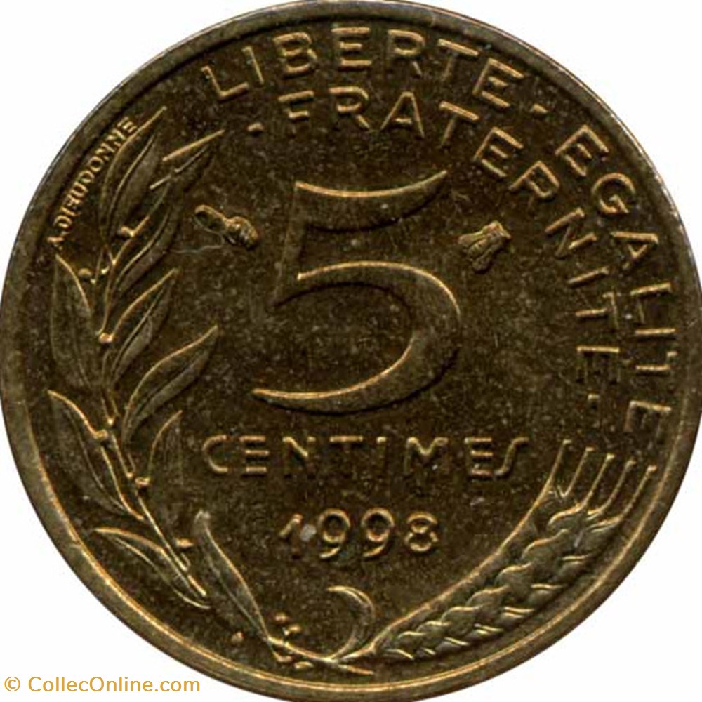 monnaies monde france cinq centimes marianne