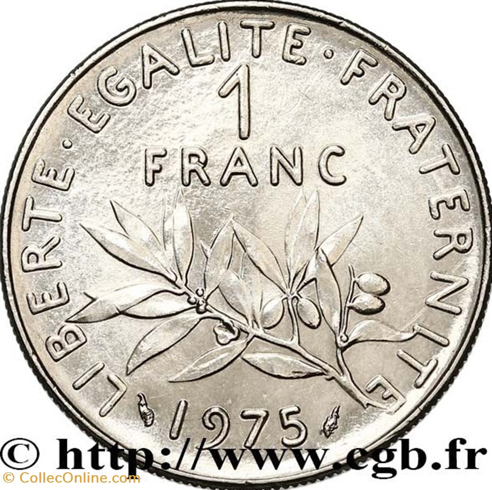 Un Franc Semeuse monnaies monde france un franc semeuse