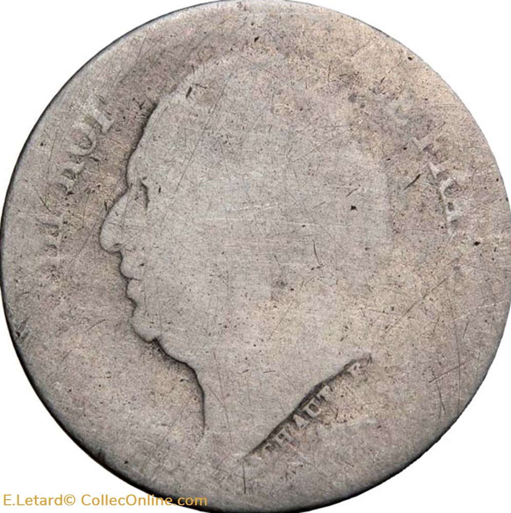 Demi Franc - 1822 W monnaies monde france demi franc 1822 w