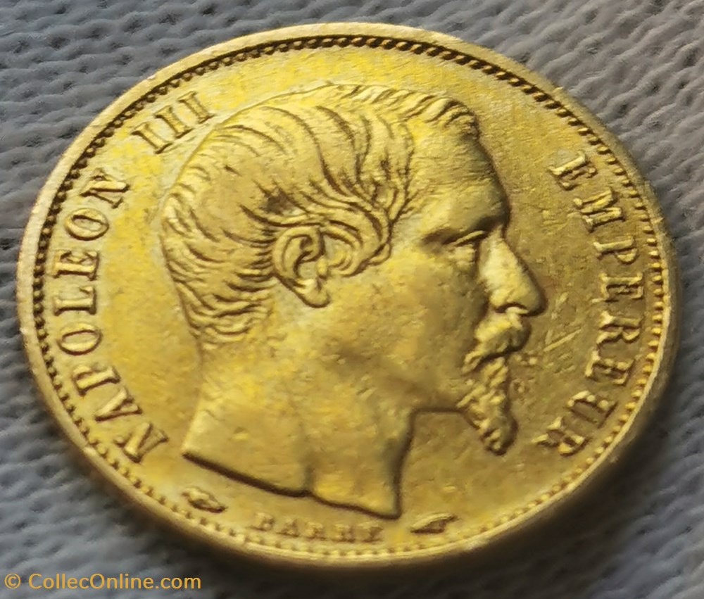 Napoléon III - 5 Francs Tête nue - Petit module tranche lisse monnaies monde france napoleon iii 5 francs tete nue petit module tranche lisse