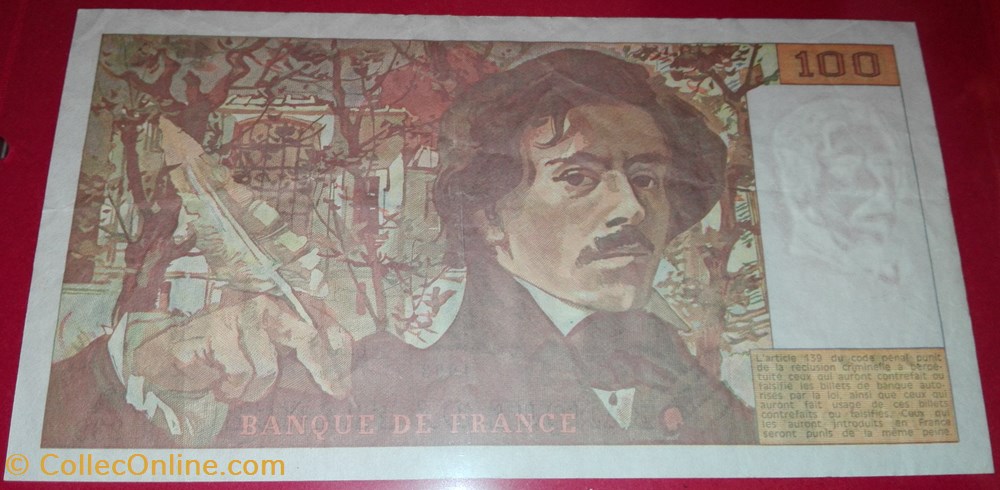 100 Francs Delacroix modifié billets 100 francs delacroix modifie