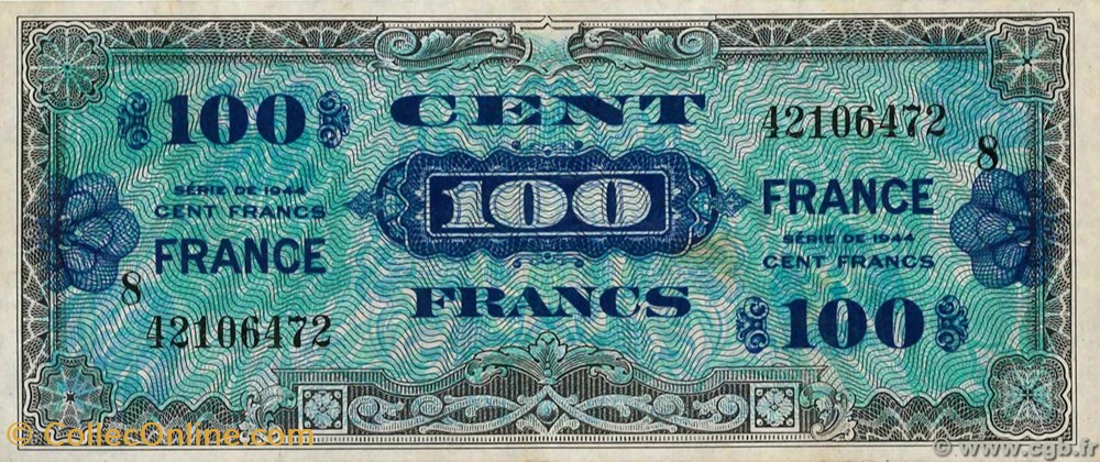 100 Francs FRANCE billets 100 francs france