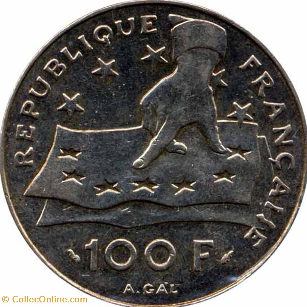 Cent Francs Descartes monnaies monde france cent francs descartes