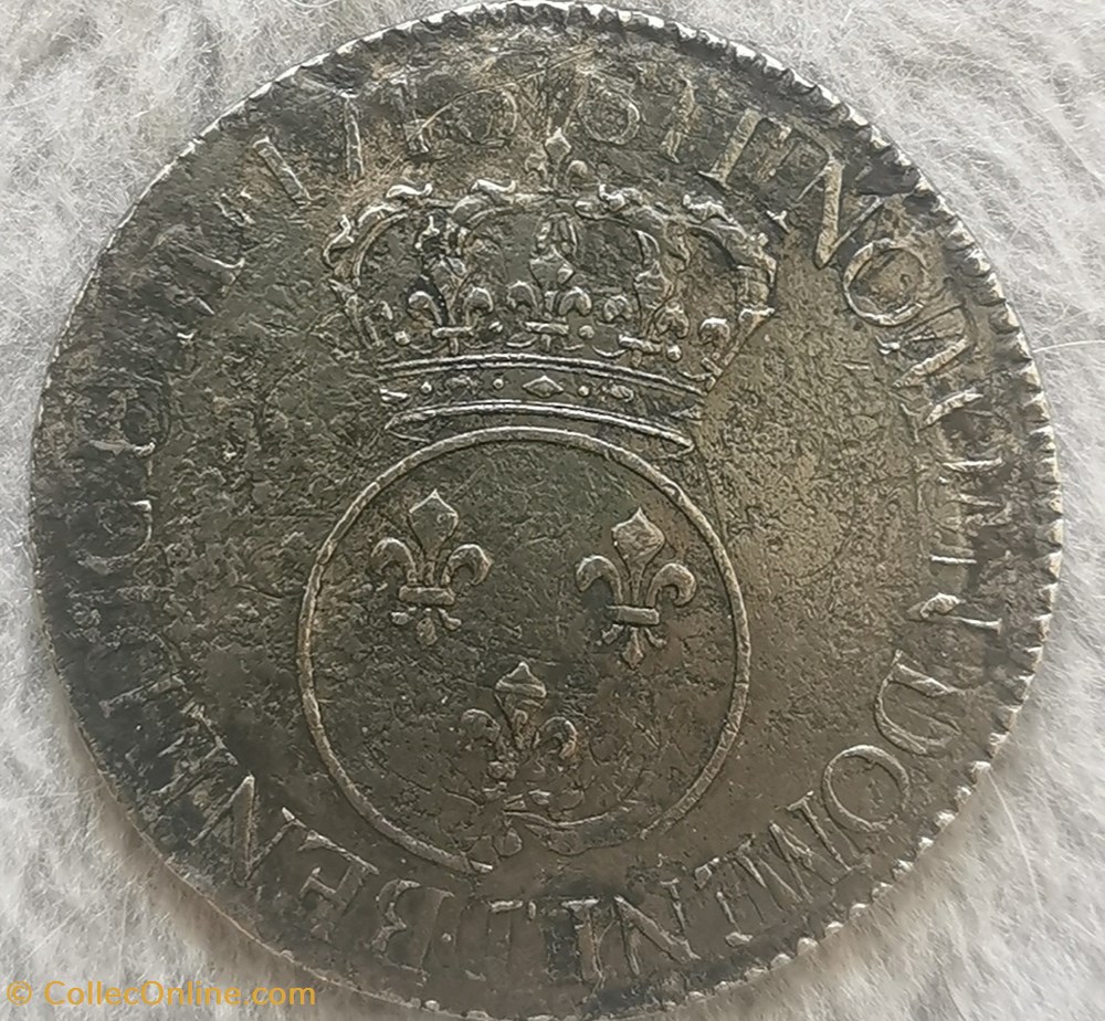 monnaies europe medievale france royales ecu vertugadin 1716 g