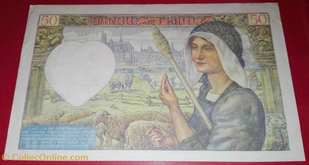 50 Francs Jacques Coeur billets 50 francs jacques coeur
