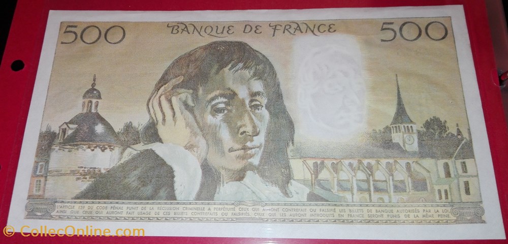 500 Francs Pascal billets 500 francs pascal