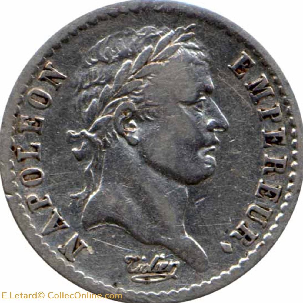 monnaie france moderne demi franc lauree empire 1809 a