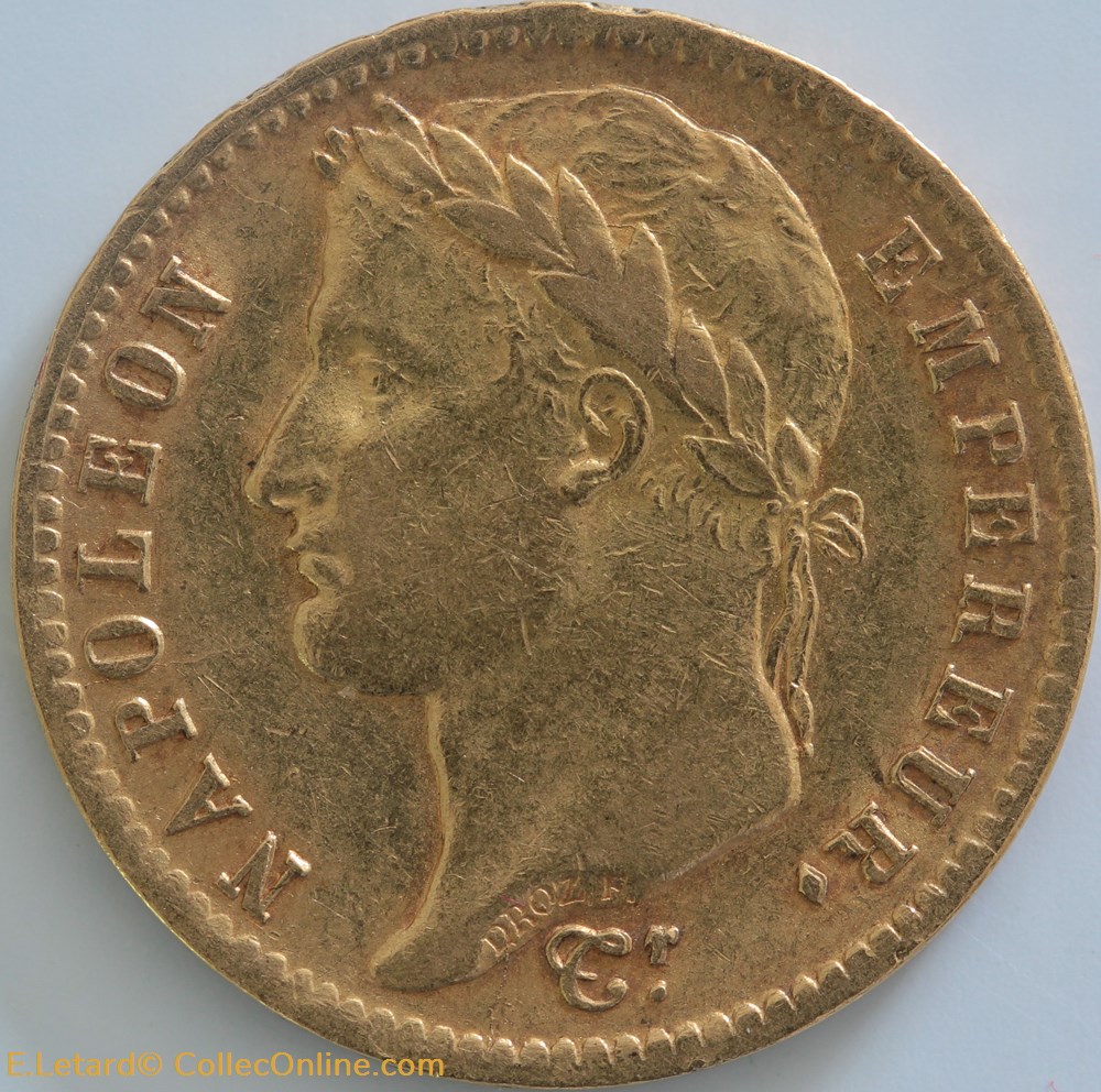 20 Francs - Laurée Empire - 1811 A monnaies monde france 20 francs lauree empire 1811 a