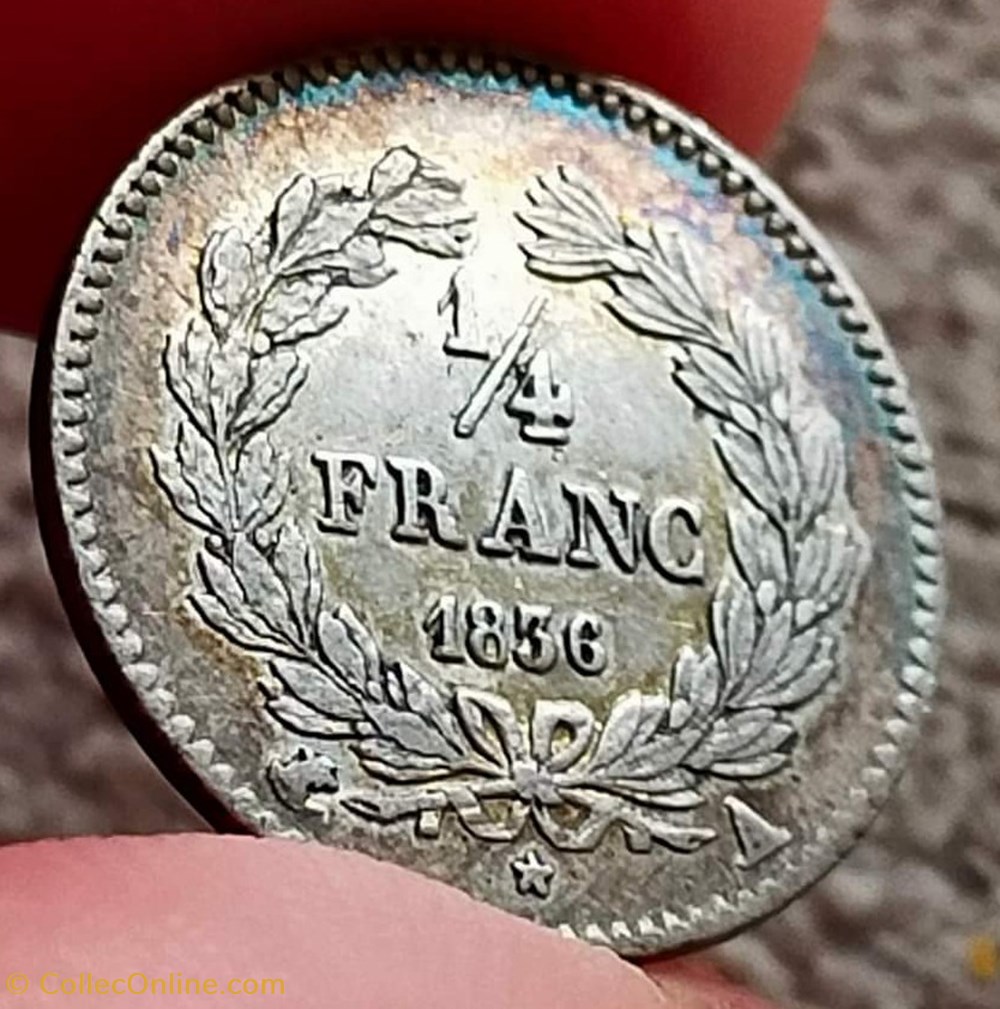 1/4 de Franc 1836 A monnaies monde france 1 4 de franc 1836 a