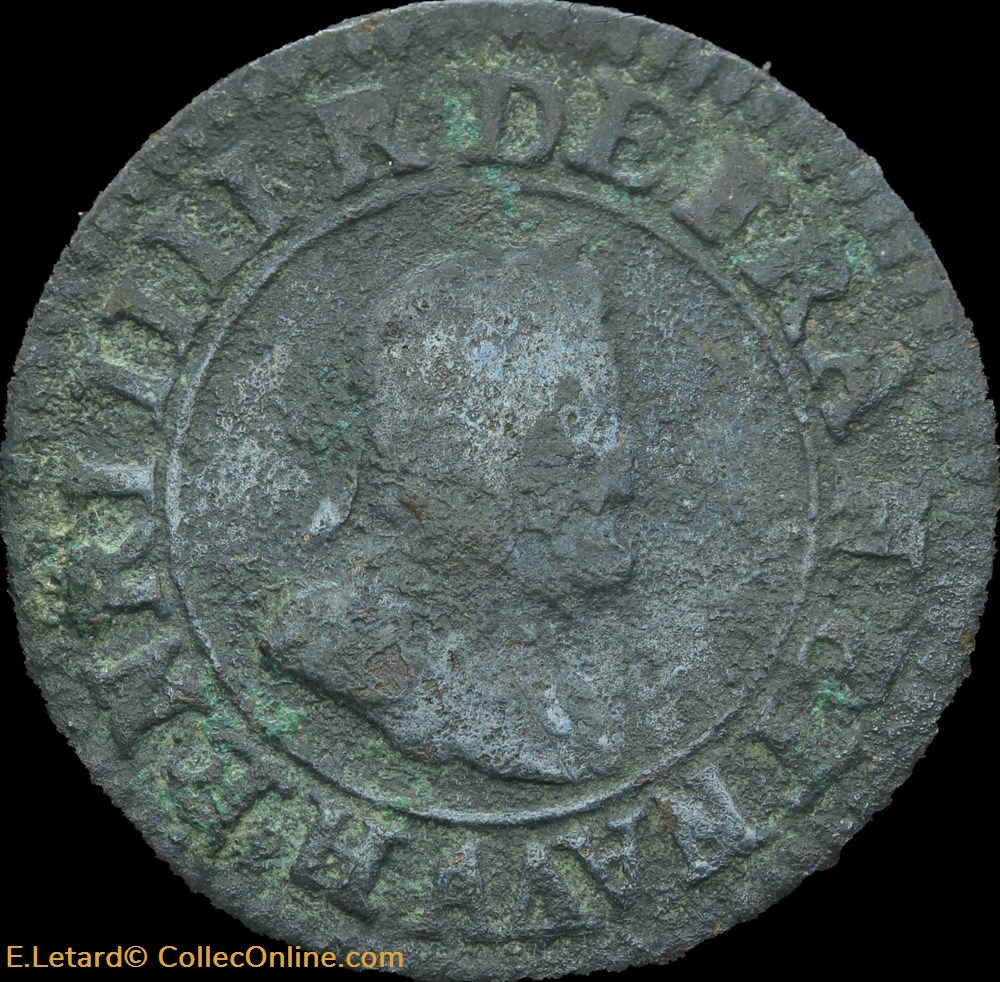 monnaies europe medievale france royales henri iv double tournois 1599 paris