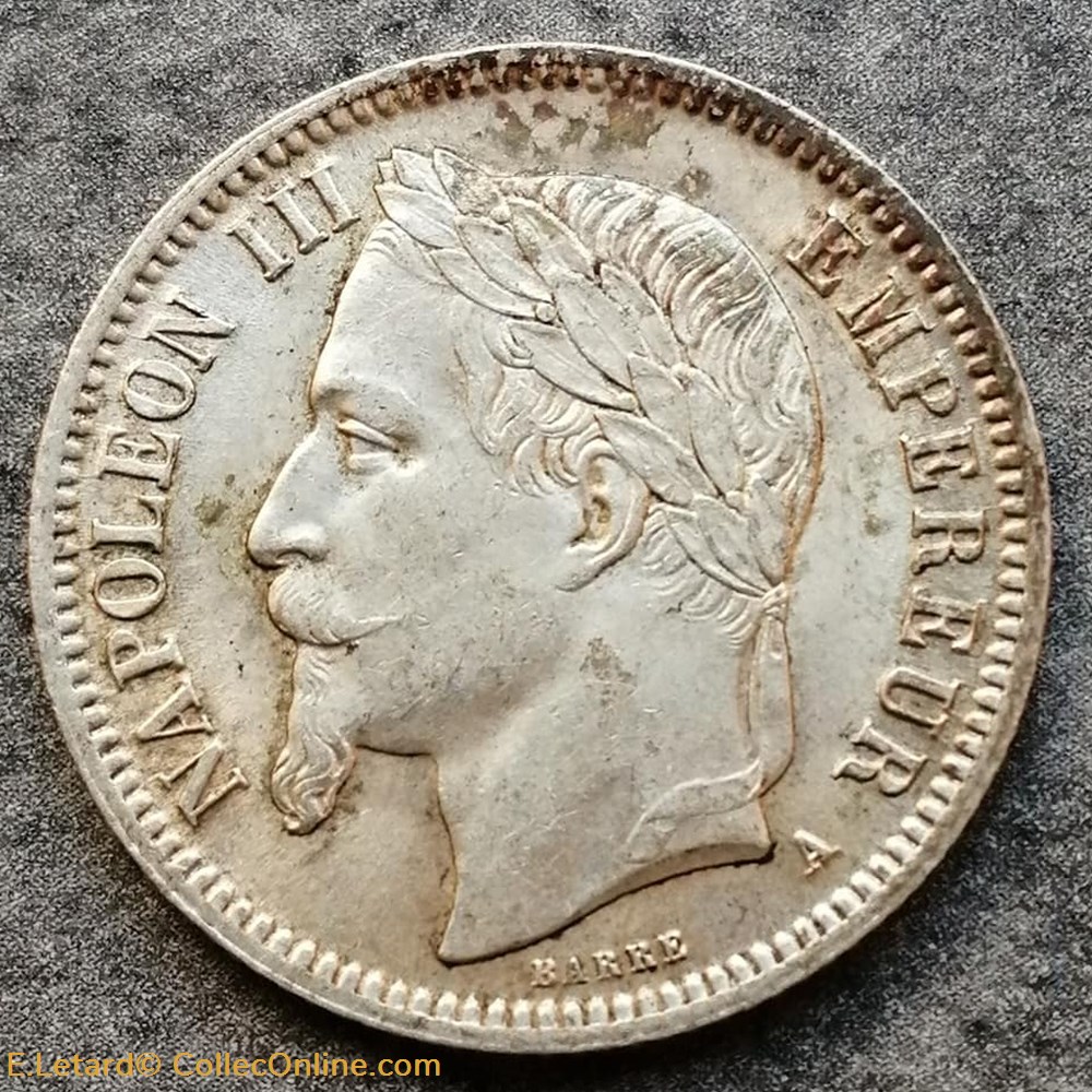 Napoléon III - 1 Franc Tête laurée - 1853 A monnaies monde france napoleon iii 1 franc tete lauree 1853 a