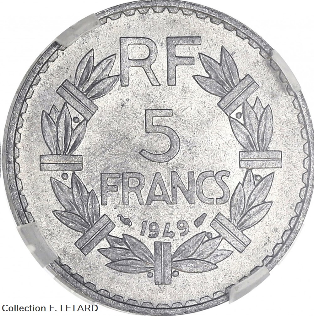Cinq Francs Lavrillier monnaies monde france cinq francs lavrillier