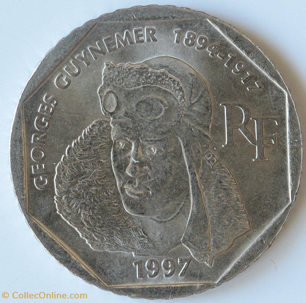 monnaies monde france deux francs georges guynemer