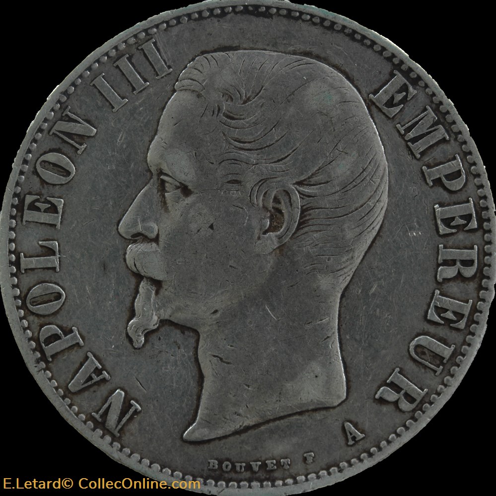 Napoléon III - 5 Francs Tête nue - 1856 A monnaies monde france napoleon iii 5 francs tete nue 1856 a