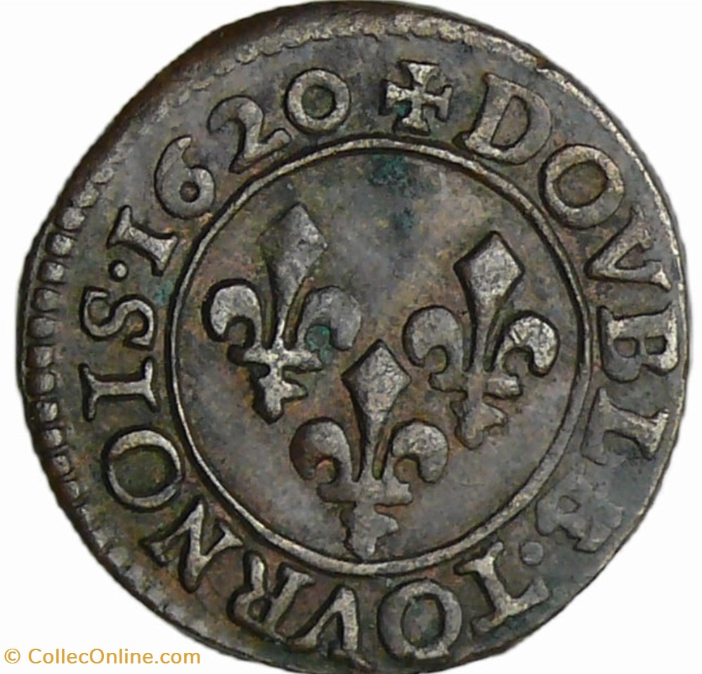 monnaies europe medievale a france royales double tournois 1620 g