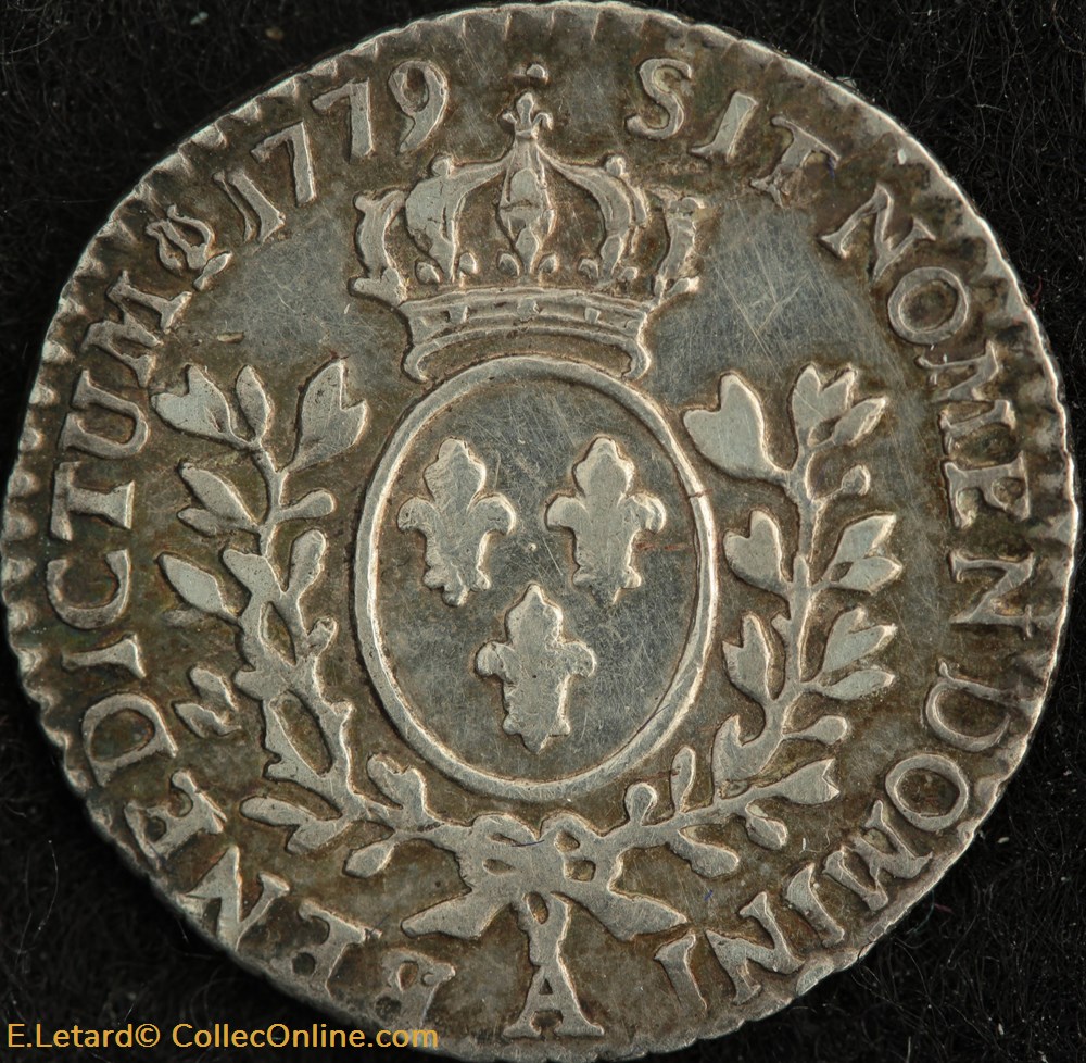 monnaies europe medievale france royales vingtieme ecu a la vieille tete 1779 a