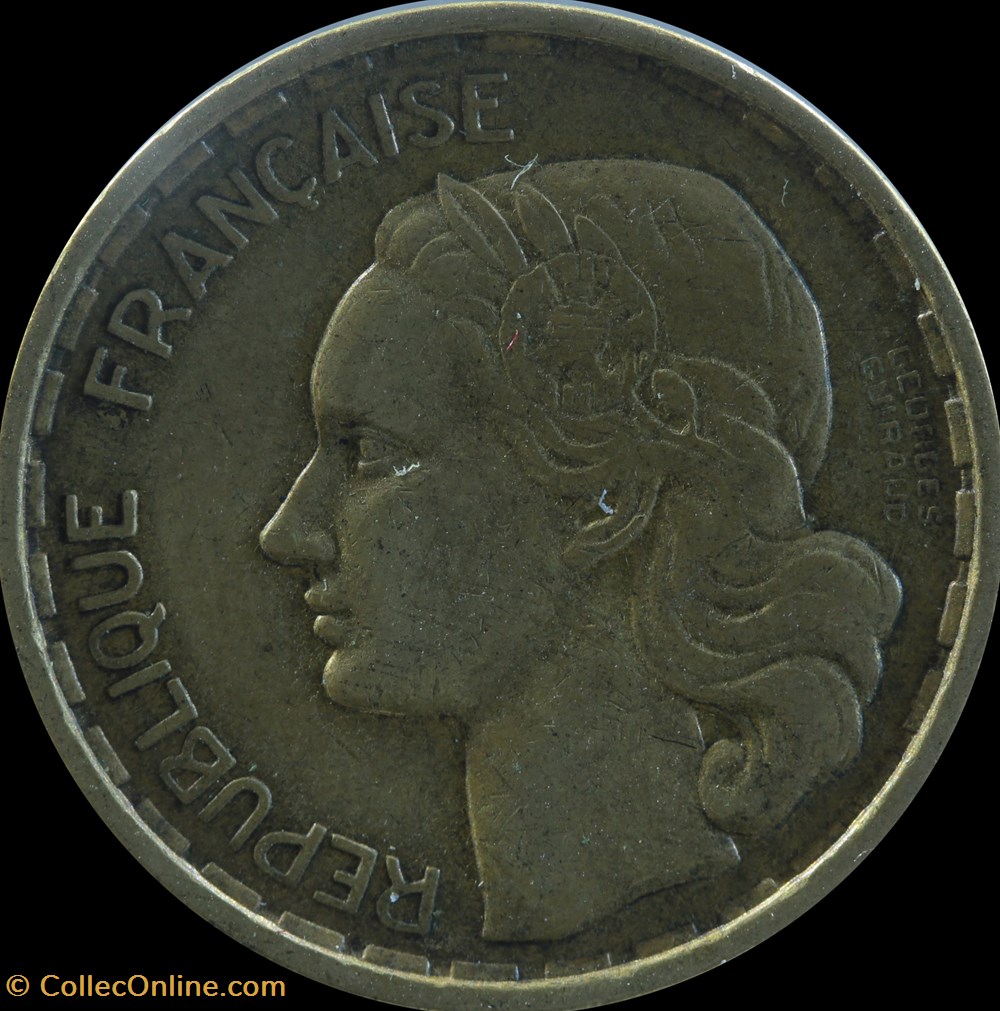 Vingt Francs Guiraud - 3 faucilles monnaies monde france vingt francs guiraud 3 faucilles