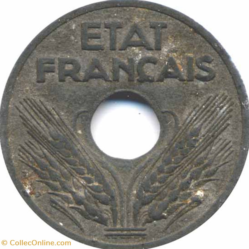 Dix Centimes Etat Français - Grand module monnaies monde france dix centimes etat francais grand module