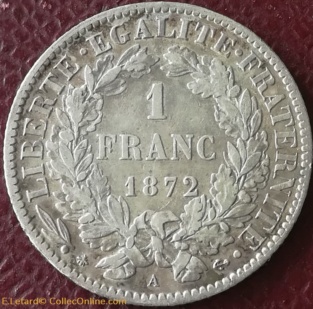 Un Franc Cérès monnaies monde france un franc ceres