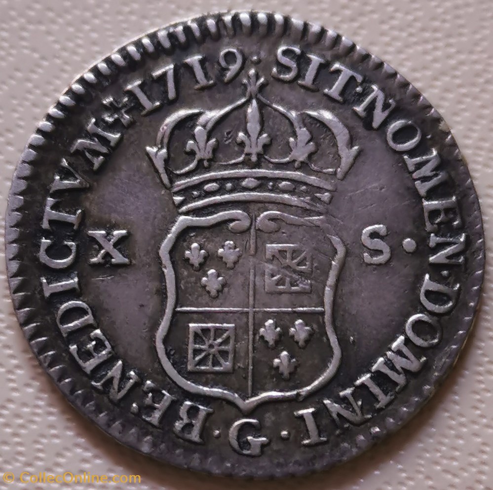 monnaies europe medievale royales douxieme ecu de france navarre 1719 g