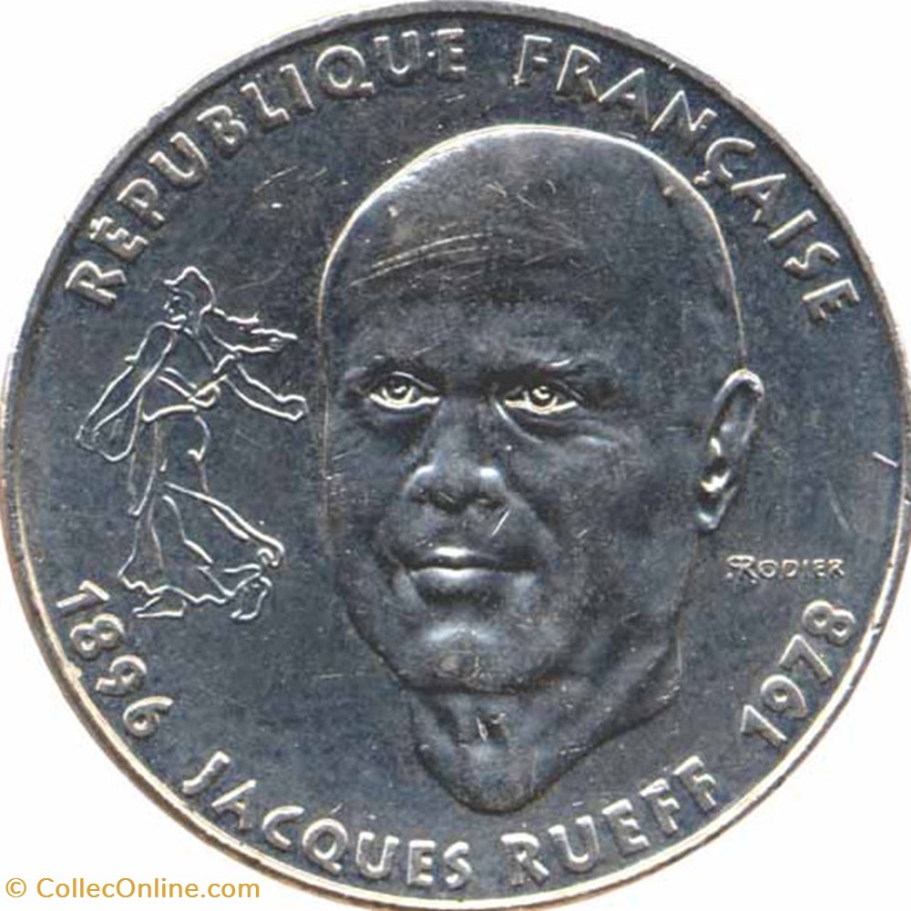 monnaies monde france un franc jacques rueff
