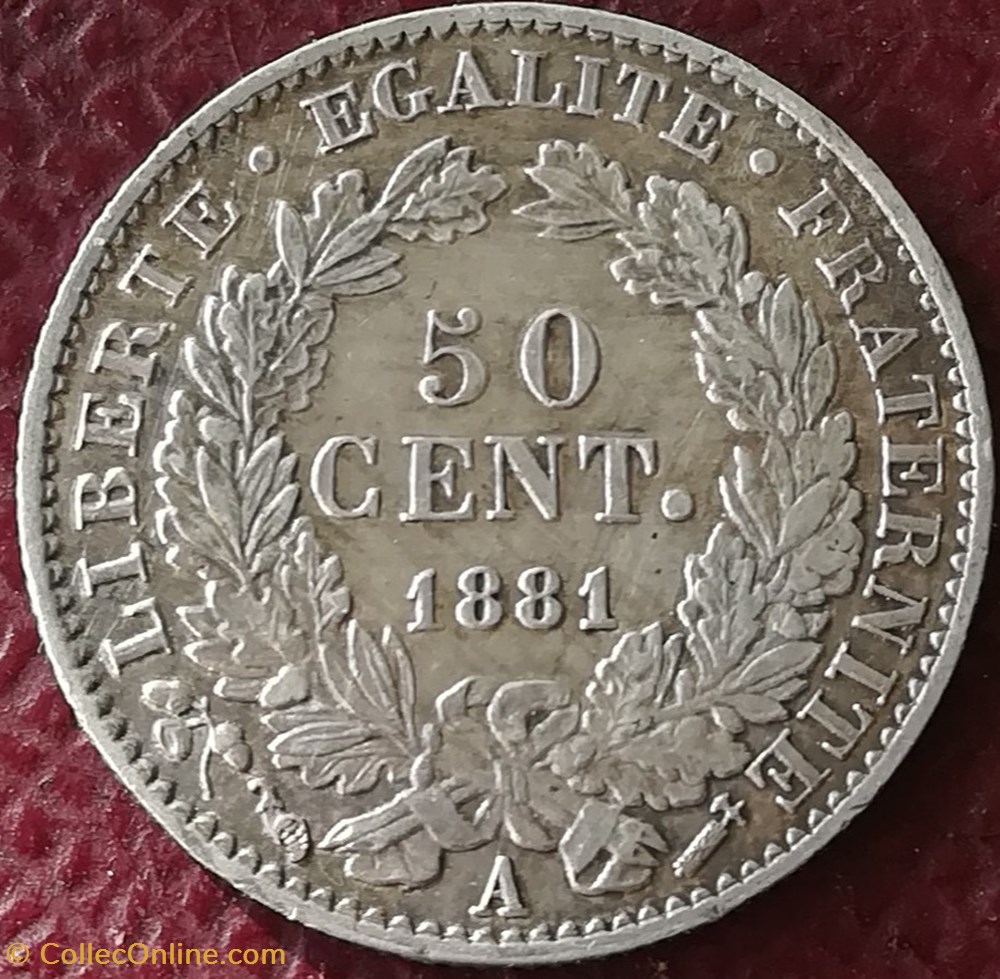 monnaies monde france cinquante centimes ceres