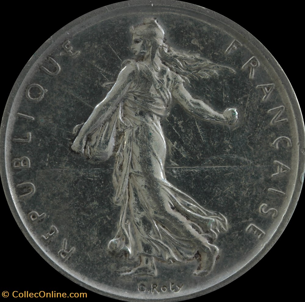 Cinq Francs Semeuse Argent monnaies monde france cinq francs semeuse argent