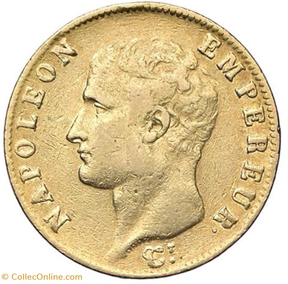 Napoléon Ier - 20 Francs Tête nue - Calendrier Révolutionnaire monnaies monde france napoleon ier 20 francs tete nue calendrier revolutionnaire