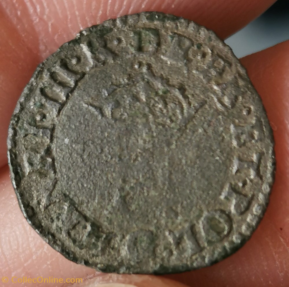Liard à l'H courronné - 1578 G monnaies europe medievale france royales liard a h courronne 1578 g