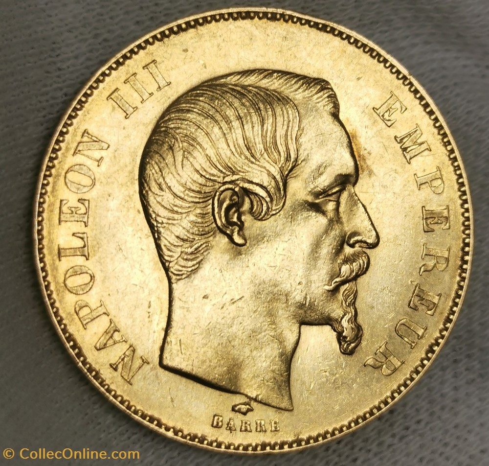 Napoléon III - 50 Francs Tête Nue monnaies monde france napoleon iii 50 francs tete nue
