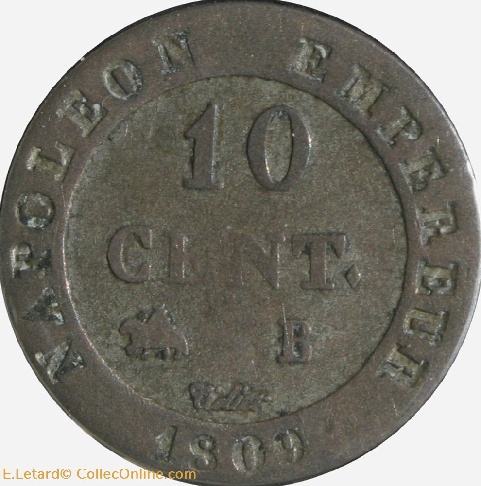 10 Centimes 1809 B monnaie france a moderne 10 centimes 1809 b