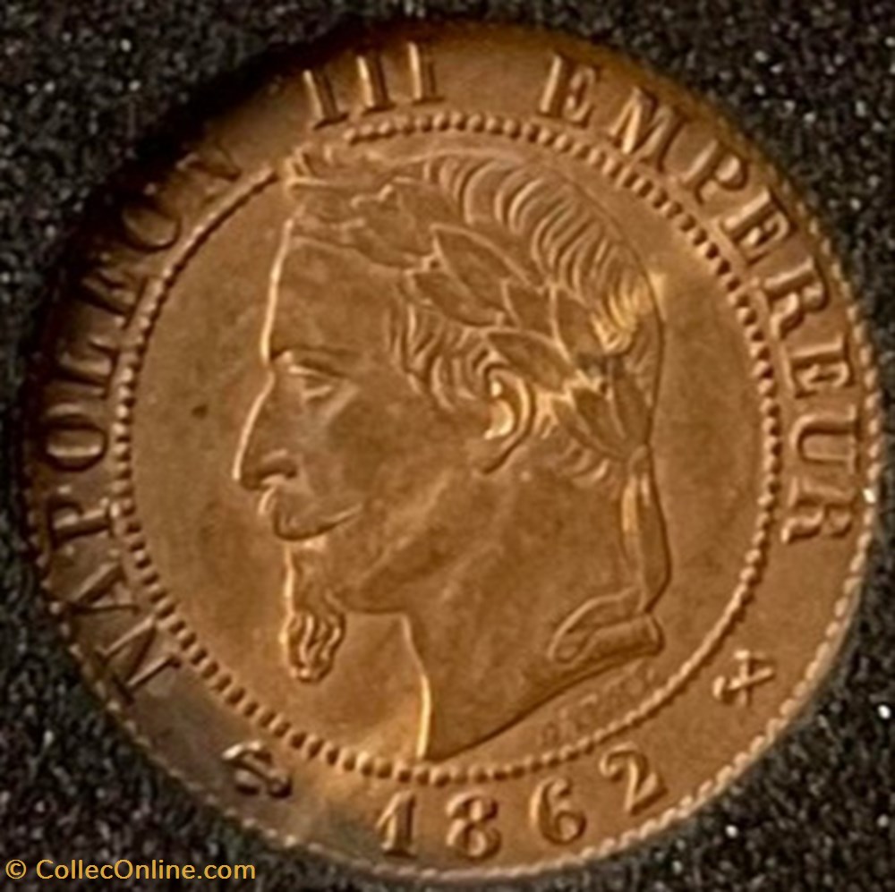 Un Centime Tête laurée - 1862 A monnaies monde france un centime tete lauree 1862 a