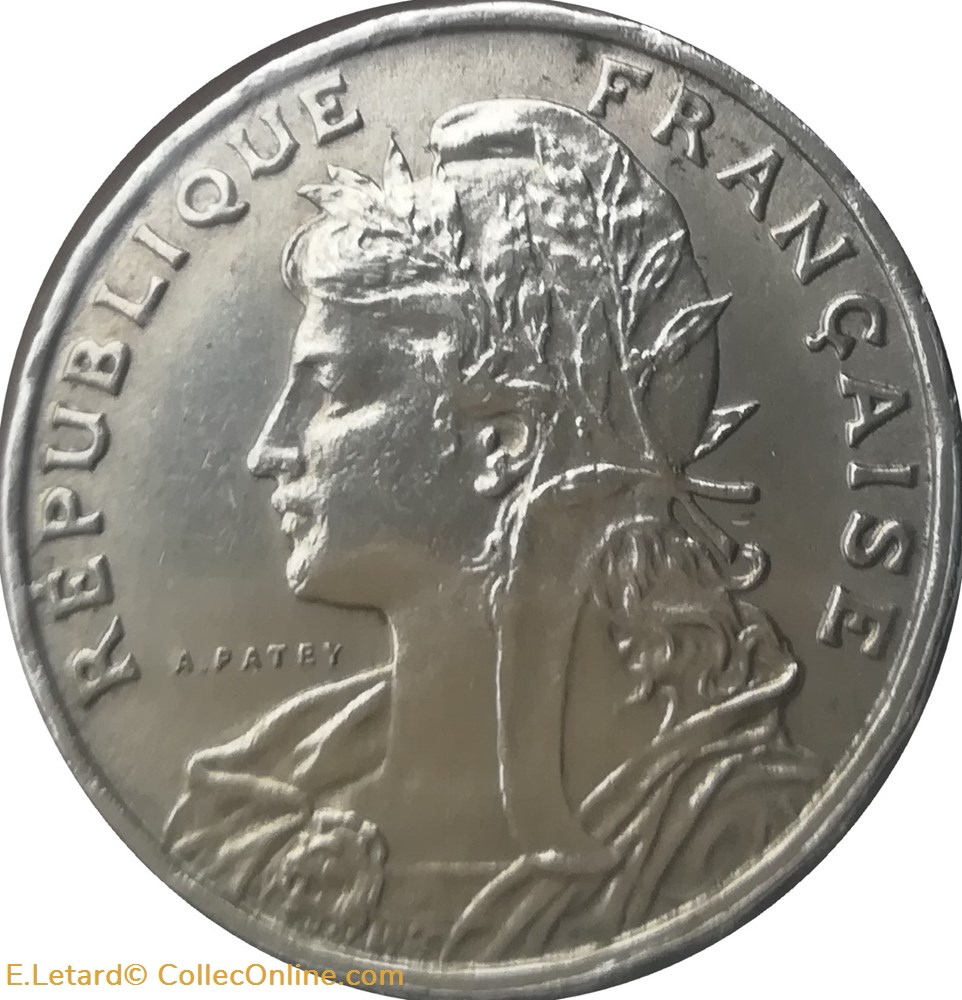 Vingt-Cinq Centimes Patey - Type 2 monnaies monde france vingt cinq centimes patey type 2