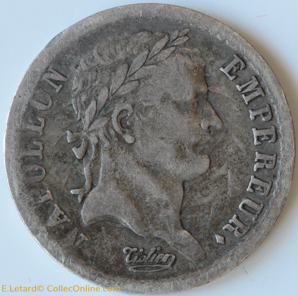 Demi Franc - Laurée République - 1808 B monnaie france moderne demi franc lauree republique 1808 b