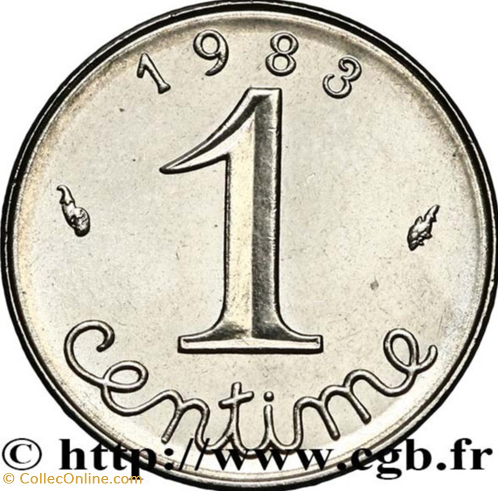 monnaies monde france un centime epi