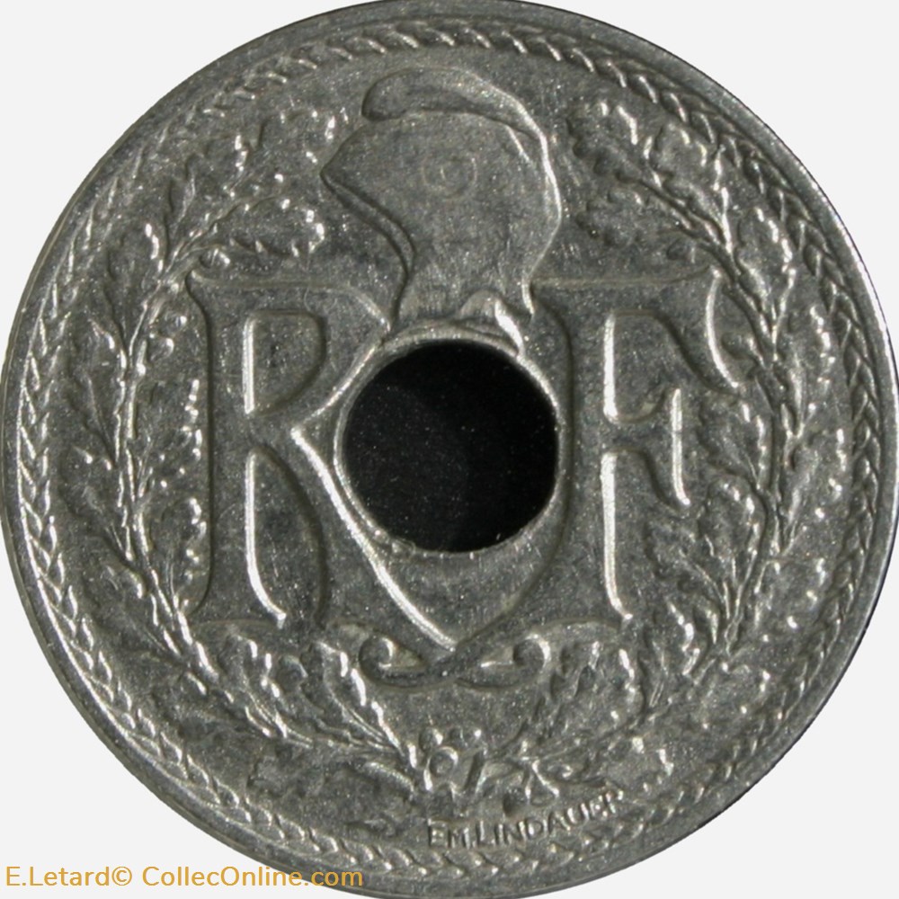 Vingt-Cinq Centimes soulignés Lindauer monnaies monde france vingt cinq centimes soulignes lindauer