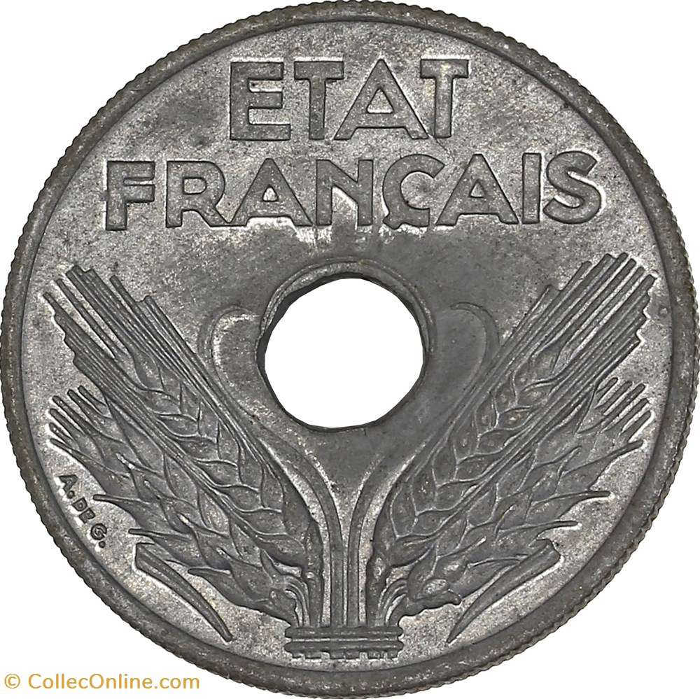 monnaies monde france vingt centimes etat francais