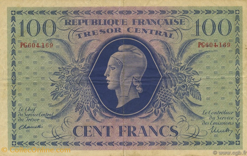 100 Francs Marianne billets 100 francs marianne