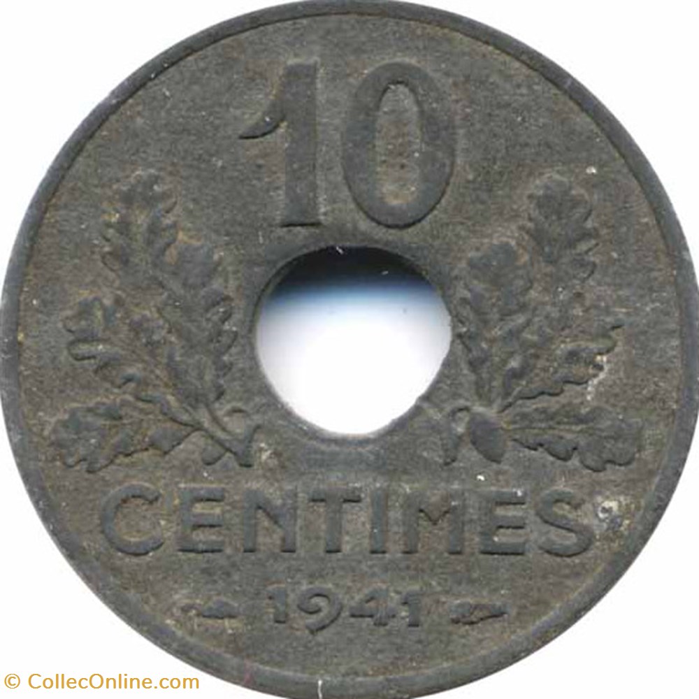 Dix Centimes Etat Français - Grand module monnaies monde france dix centimes etat francais grand module