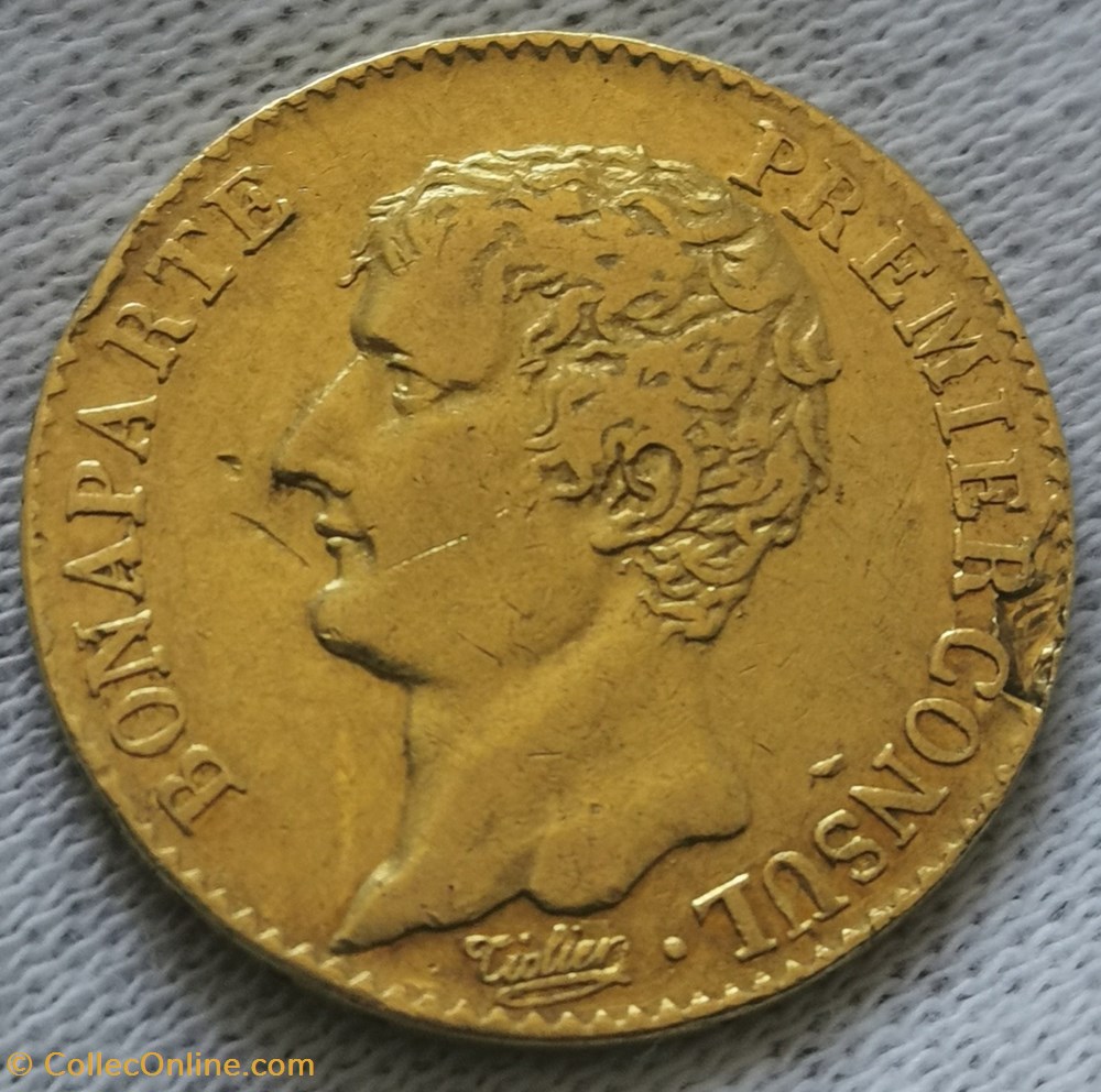 Bonaparte Premier Consul - 20 Francs monnaies monde france bonaparte premier consul 20 francs