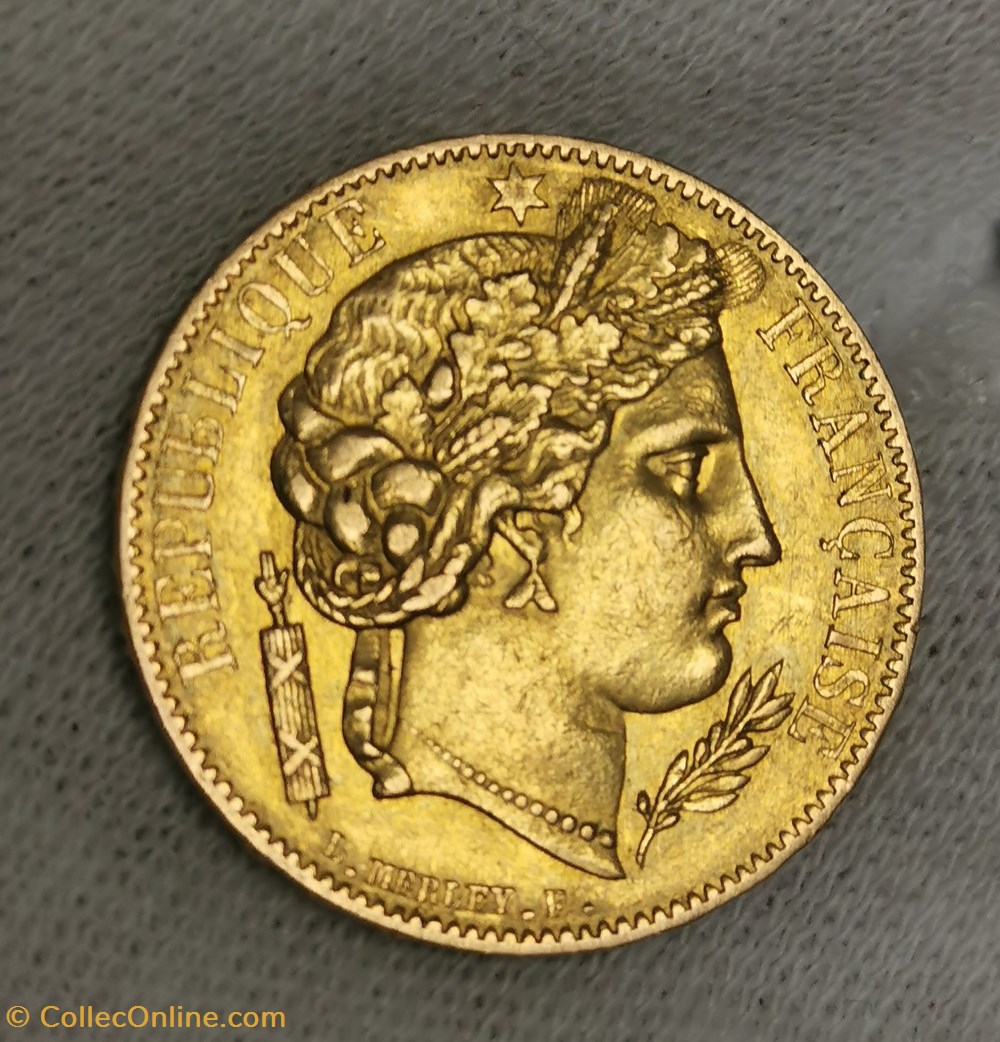 monnaies monde france seconde republique 20 francs ceres