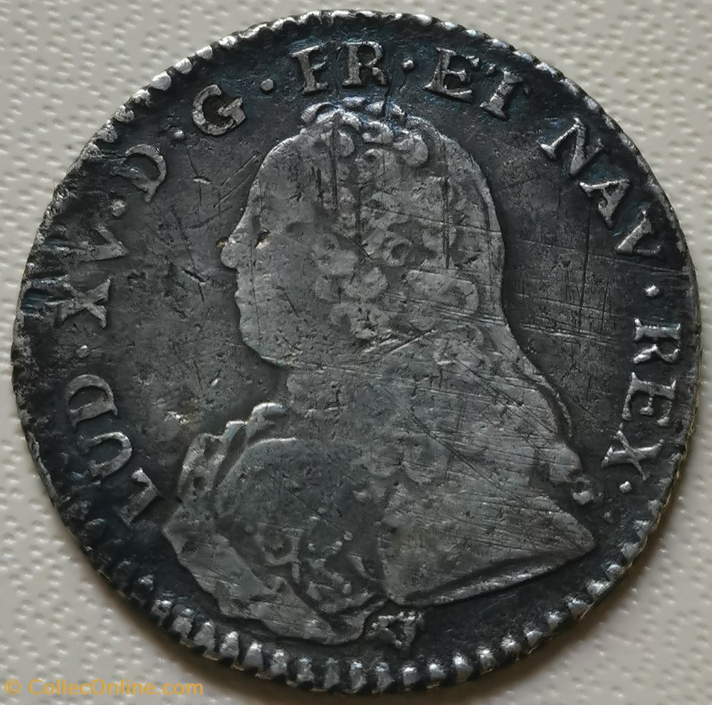 monnaies europe medievale france royales dixieme ecu aux branches olivier 1731 g