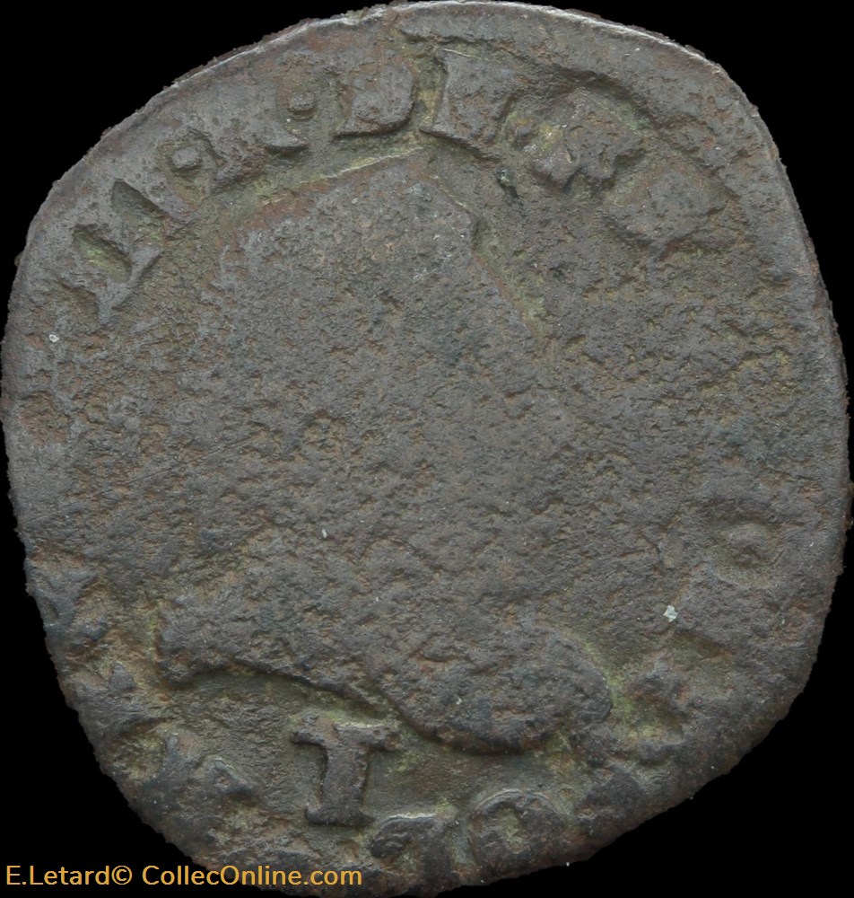 Henri III - Double Tournois 158x Nantes monnaies europe medievale france royales henri iii double tournois 158x nantes
