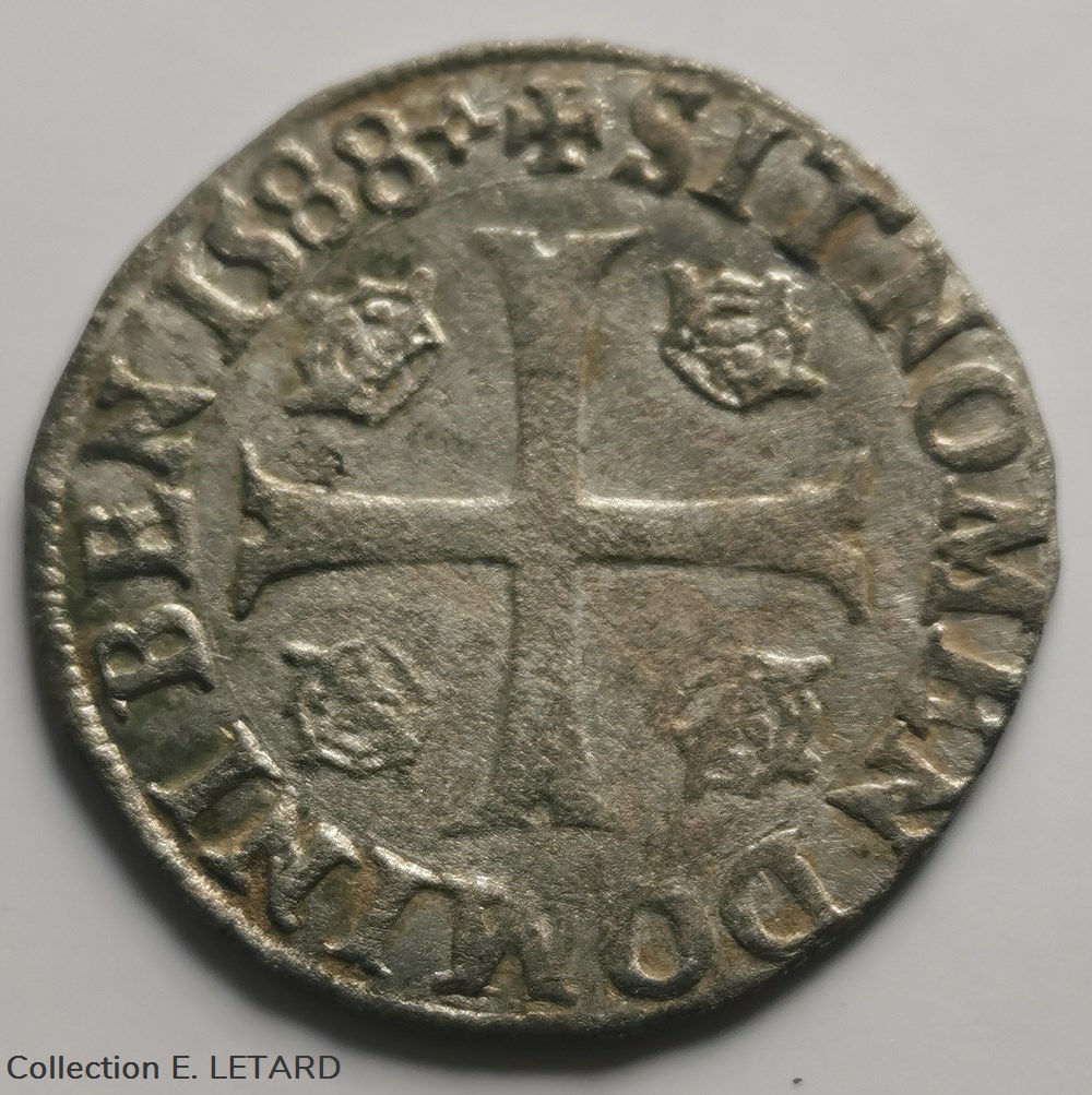 monnaies europe medievale france royales douzain aux deux h