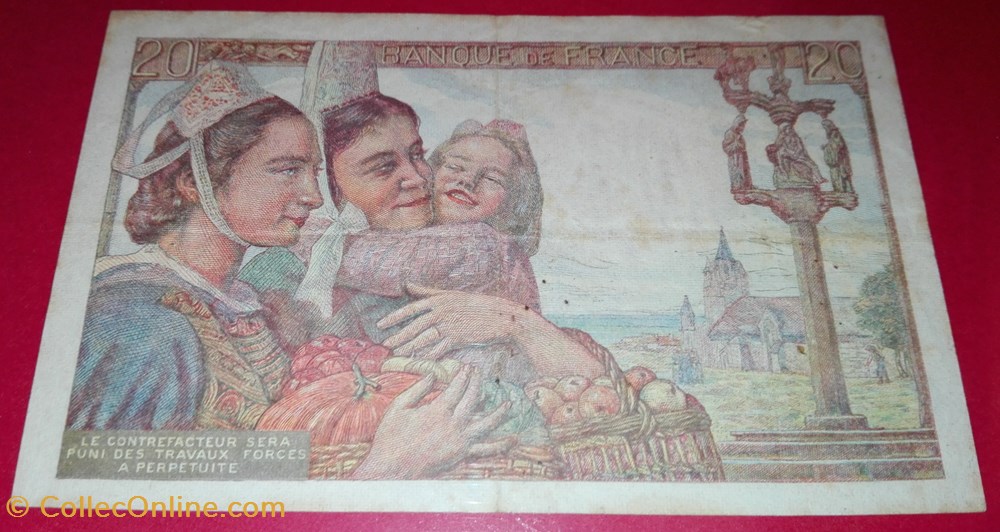 20 Francs Pêcheur billets 20 francs pecheur