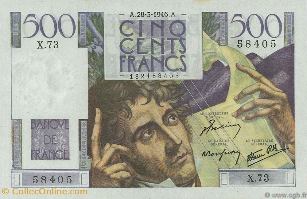 500 Francs Chateaubriand billets 500 francs chateaubriand