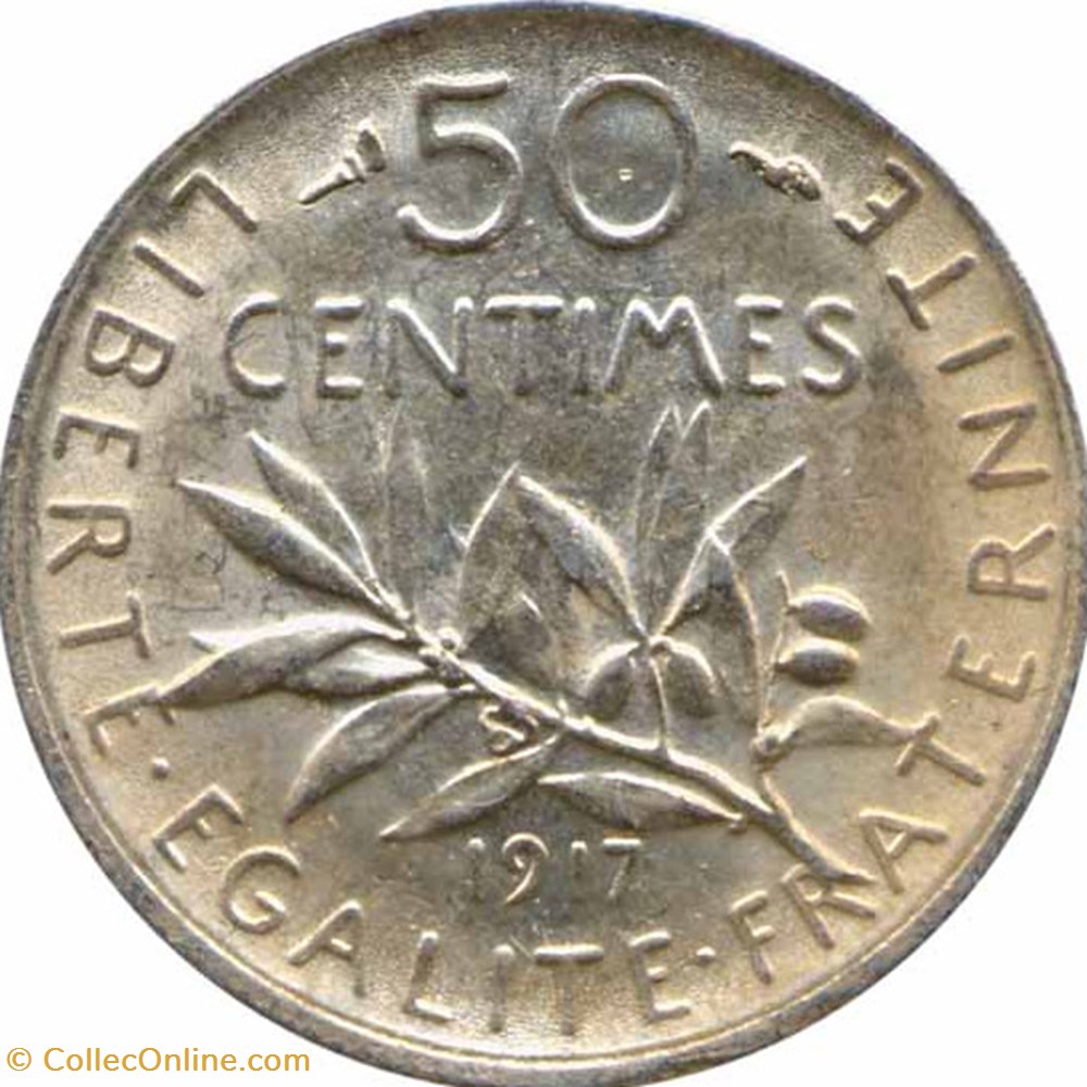 Cinquante Centimes Semeuse monnaies monde france cinquante centimes semeuse